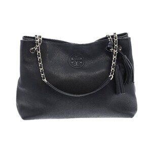 Tory Burch Black Leather Tote Chain Handle